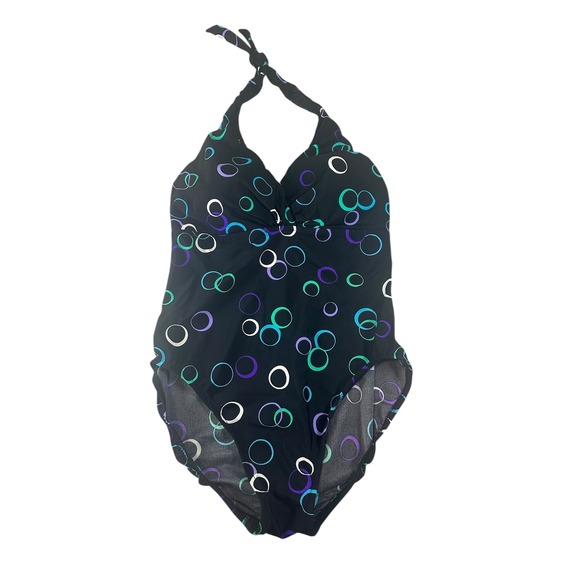Miraclesuit Women's One Piece Black Tummy‎ Control Swimsuit Slimming Size 14 - Picture 1 of 7